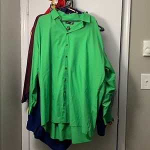 J Ferrar Long Sleeve Button Down Shirt (4XL-Tall)